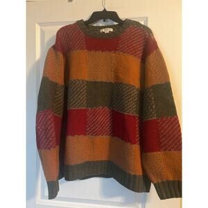GUC Vintage Turnbury Stripe Sweater Men's 80% Lambs Wool Size XL